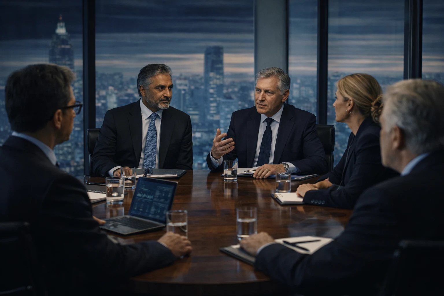 Advisory board professionals providing strategic guidance in institutional finance and investment structuring